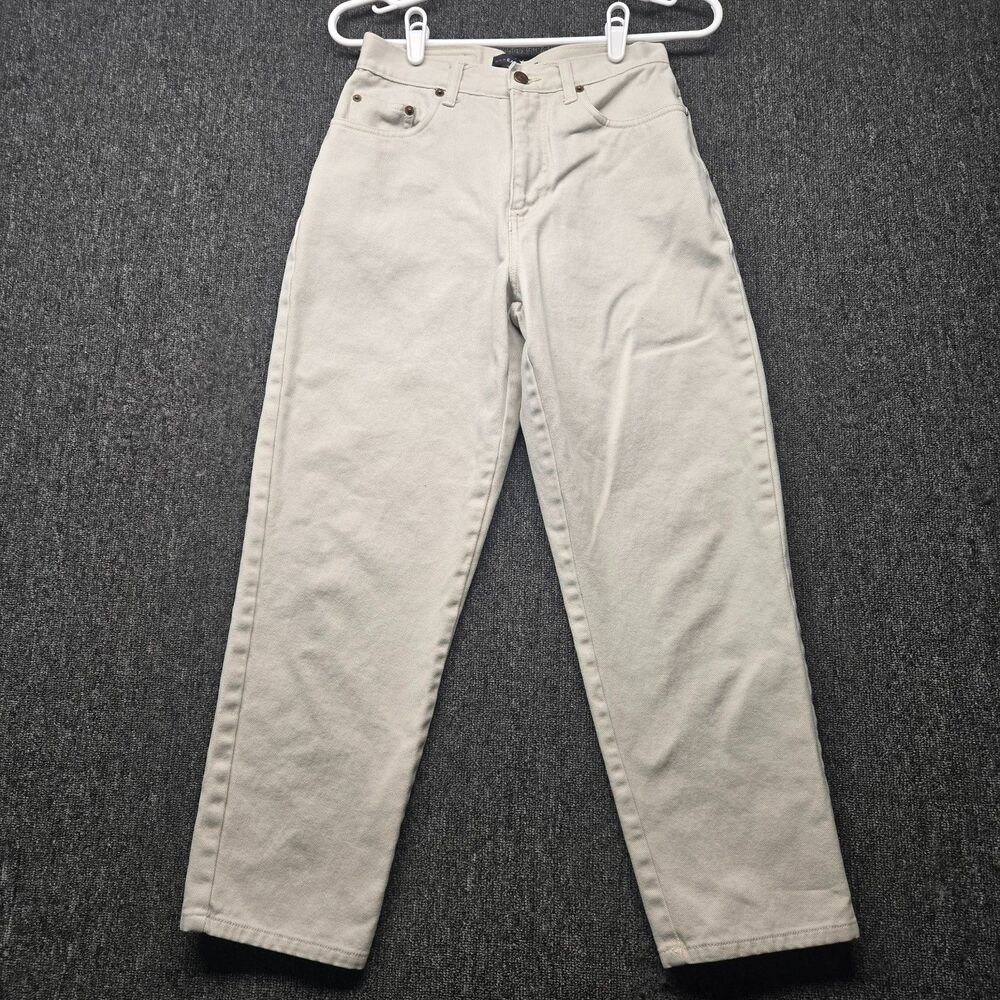 Vintage Bill Blass Womens Jeans 4P Easy Fit Light Gray Straight Leg Denim Petite
